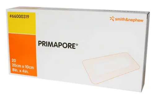 Smith & Nephew Smith & Nephew Primapore Low-Adherent Post-Op Island Dressing, Size 20cm X 10cm 20/Bx