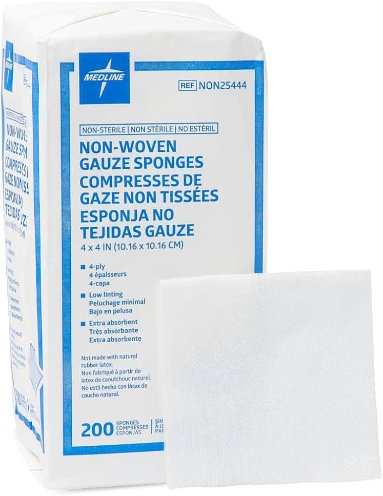 ML-MedLine Medline Gauze Sponge 8 Ply Non-Sterile 5cmx5cm 200/Bx