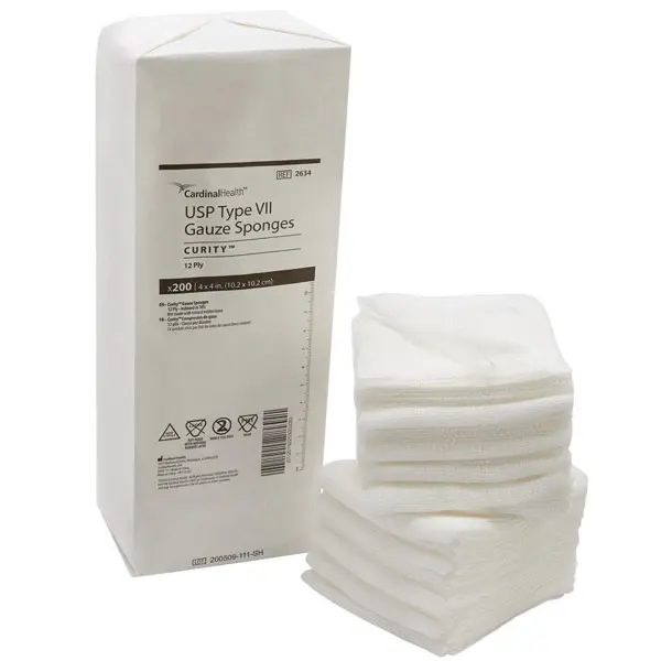 MedLine Gauze Sponge 12 ply non-sterile 10cm x 10cm - 200/Box  single