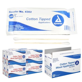 MedLine Cotton Tip Applicator 6" Non-Sterile Bx/1000