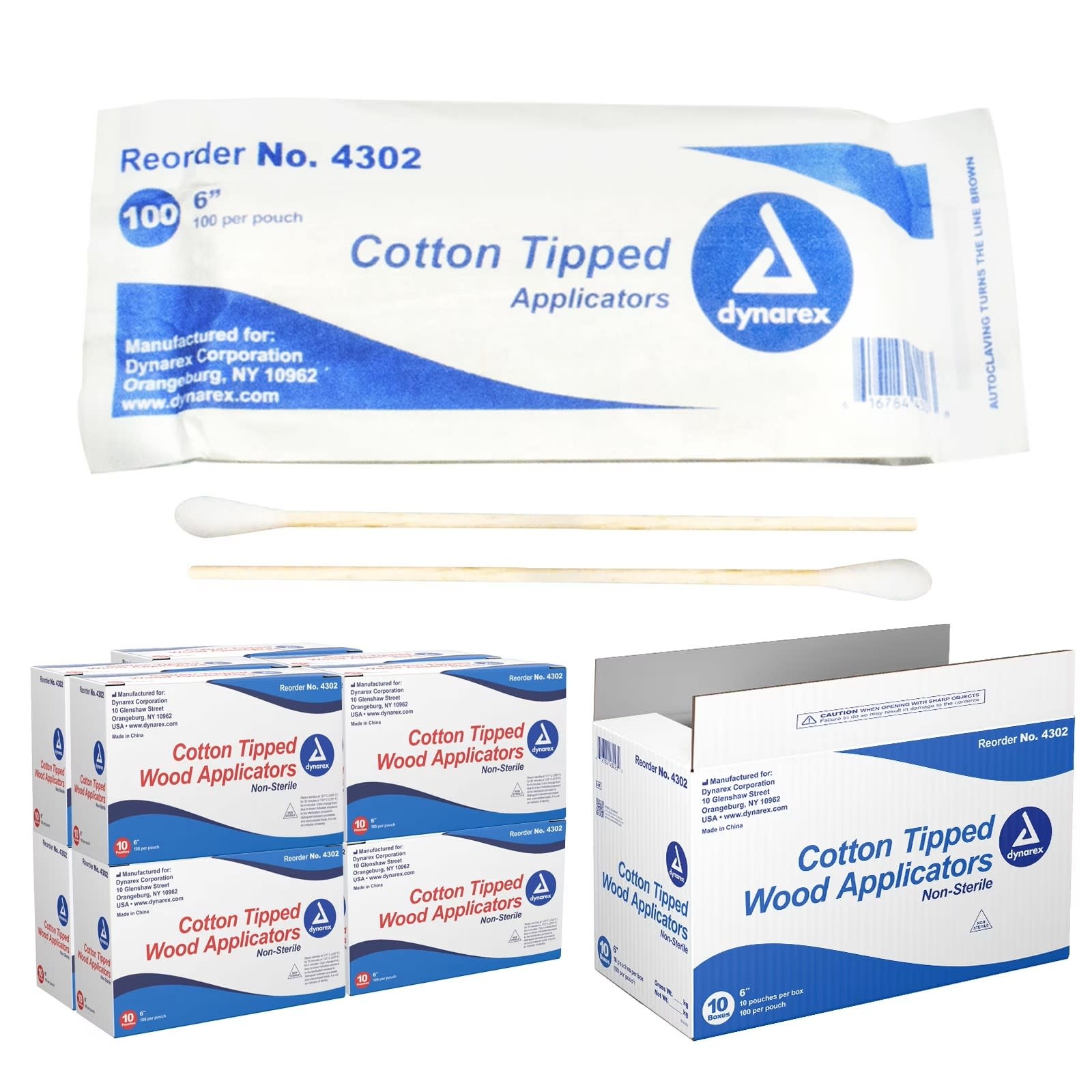 MedLine Cotton Tip Applicator 6" Non-Sterile Bx/1000