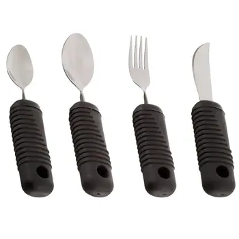 Sammons Preston Sure Grip Bendable Utensils Set of 4 (1 of each)