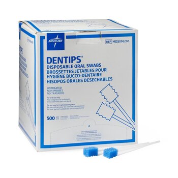 ML-MedLine Tooth Swabs Dentip Oral Swab Untreated Blue 20/Bg 50/Bx