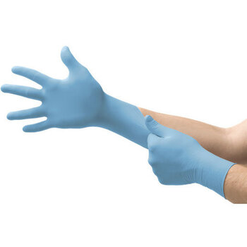 Ansell Ansell Micro-Touch Nitrile Gloves Sterile Blue Small 4.3mil Extended Cuff 11.6" single