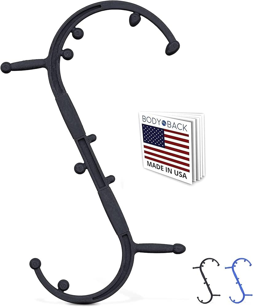 Body Back Body Back Buddy Elite – USA Made – Trigger Point Massage Tool, Shoulder Neck Back Handheld Self Massager, Manual Massage Cane, Hook