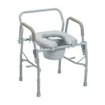 Drive Medical Drop Arm Steel Commode