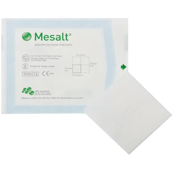 Mesalt Mesalt Sodium Chloride Dressing  10x10 cm 30/bx single