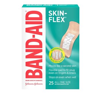 BND-BAND-AID Band-Aid™Skin-Flex Hypoallergenic Sensitive Skin Bandages, One Size,  Count 25