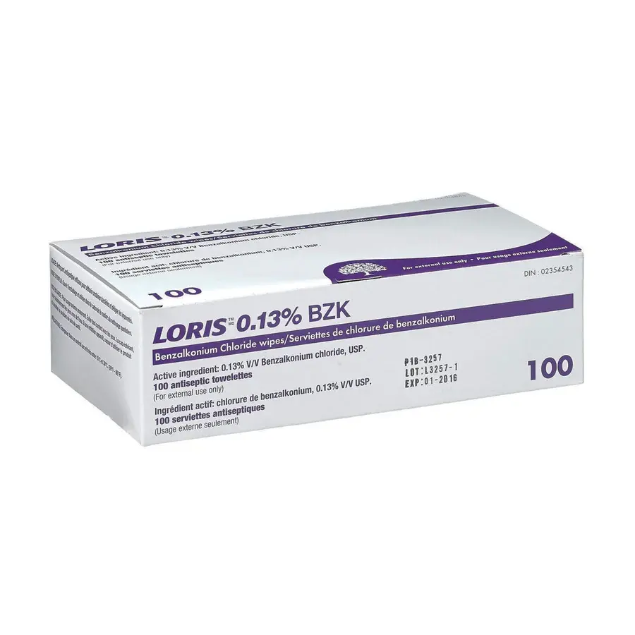 LRS-Loris LORIS™ Skin Antiseptic 0.13% BZK Wipe W127mm x L200mm