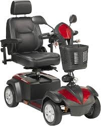 Drive Medical VENTURA™ 4-Wheel Scooter, 20" Captain's Seat Red