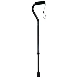 Probasics Probasics Offset Cane with Strap (Black) 300 lb Weight Capacity 10/Bx