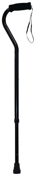 Probasics Probasics Offset Cane with Strap (Black) 300 lb Weight Capacity 10/Bx