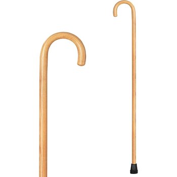 Carex Carex Natural Ash Finish Wood Cane W/ Round Handle 7/8"Tip