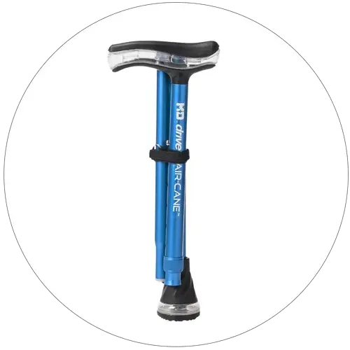 Drive Medical M+D Air-Cane Airgonomic™ Technology with Air Handle and Flex Grip