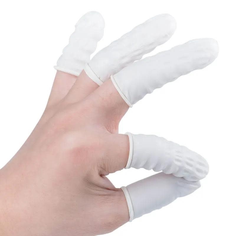 BOS-BIOS Latex Finger Cots to Keep Wounds and Bandages 144/bx