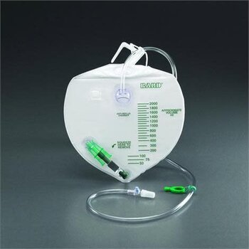 Bard Urinary Drainage Bag with Anti-Reflux Chamber Bed Side 2000ml/2L