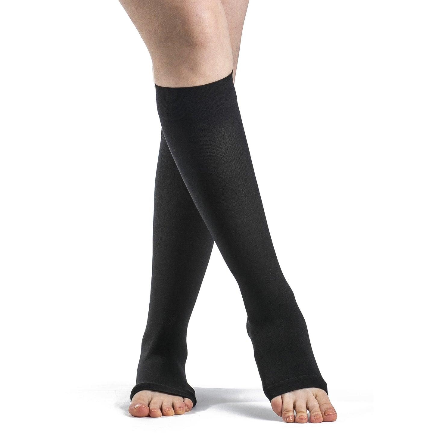 SIGVARIS Essential Opaque Knee High 20-30mmHg Open Toe