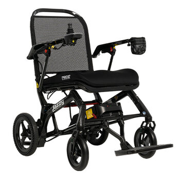 Pride Mobility Pride Folding  Jazzy Power Chair Carbon HD Battery 10-12 AH 400-lb. weight capacity Black Ultra  Light