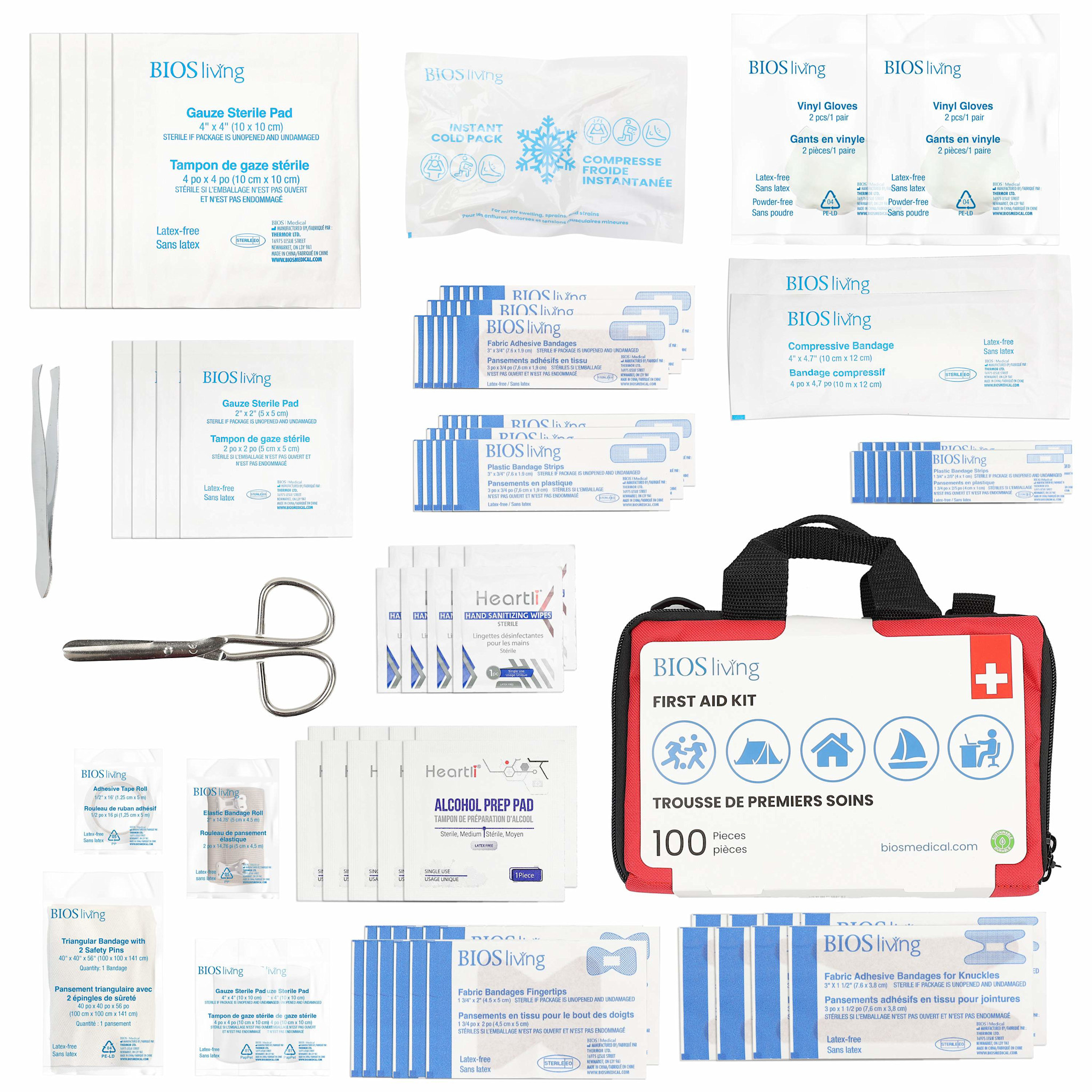 BOS-BIOS First Aid Kit 100 pieces