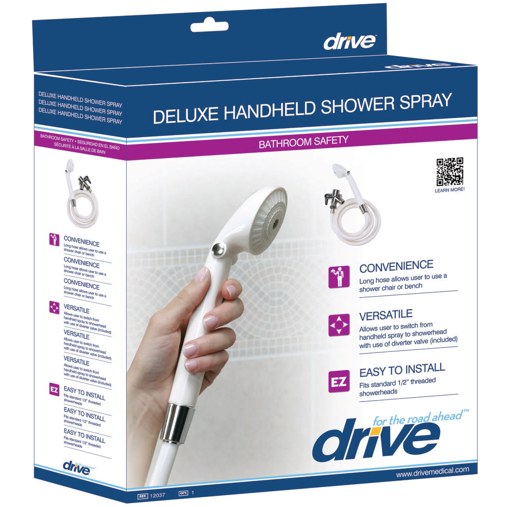 Drive Medical Drive Deluxe Handheld Shower Spray with Diverter Valve