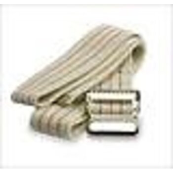 MedLine Medline Transfer/Gait Belt; Metal Buckle, Bariatric, 2" x 72", Beige with Stripes