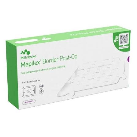Molnlycke Mepilex Border Post-Op Self Adhesive Absorbent Foam Dressing With Safetac& Flex Innovation 10 10/Bx