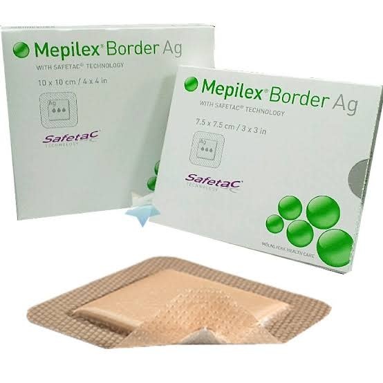 Mepilex Mepilex Border Foam AG Antimicrobial all-in-one Foam Dressing 7.5cm x 7.5cm single