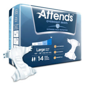 Attends Attends extended wear breifs Large 4 bags of 14 56/box