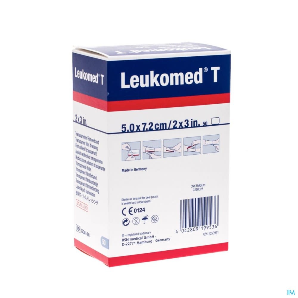 BSN Leukomed T Waterproof Transparent Film Sterile 7.2 cm x 5 cm 50/box