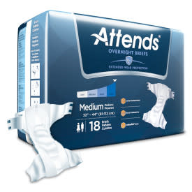 Attends ATTENDS EXTENDED WEAR BRIEF, LARGE - WAIST SIZE 44" - 58" - 4 BAGS OF 14