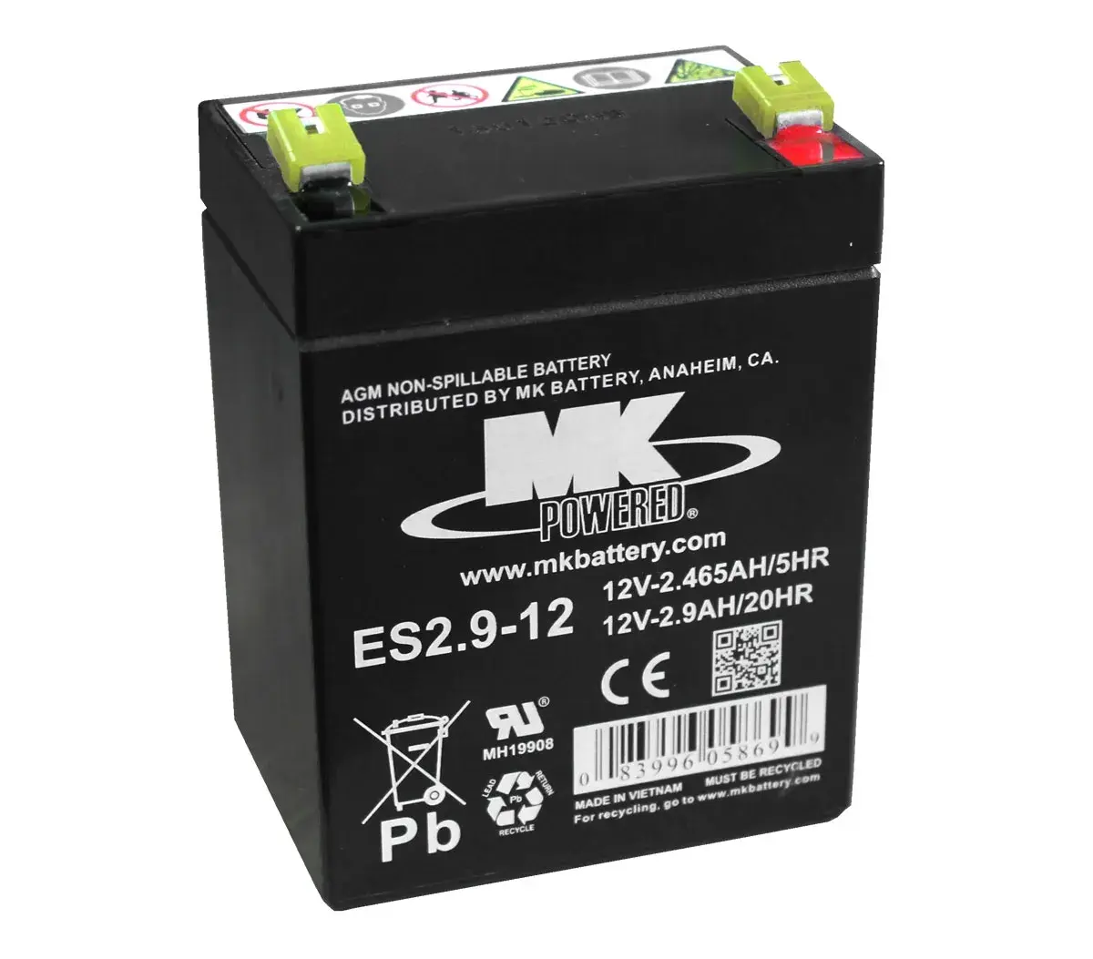 MK MK SLA Battery 12v 2.9 Am (T:950mm W:750mm Thi:550mm)