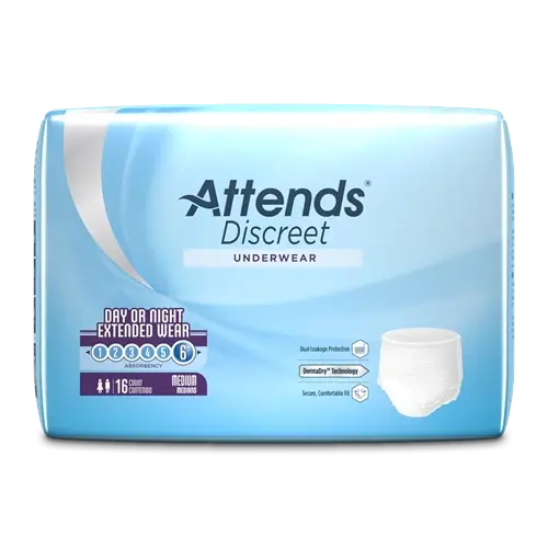 Attends Attends discreet underwear overnight Medium 4 bags of 16 64/box