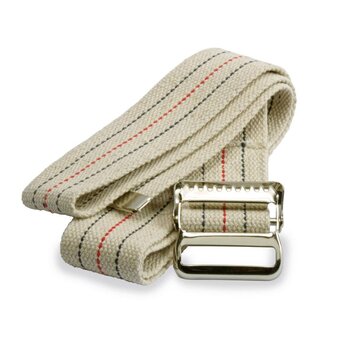 MedLine Medline Transfer/Gait Belt; Beige with Stripes W/Metal Buckle