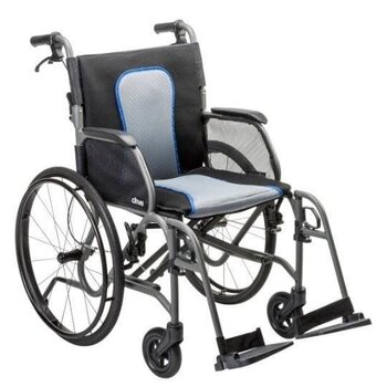 Drive Medical Drive AeroFly™ Ultra-Lite Wheelchair Gray/Blue  20" x 16" (300 lbs)