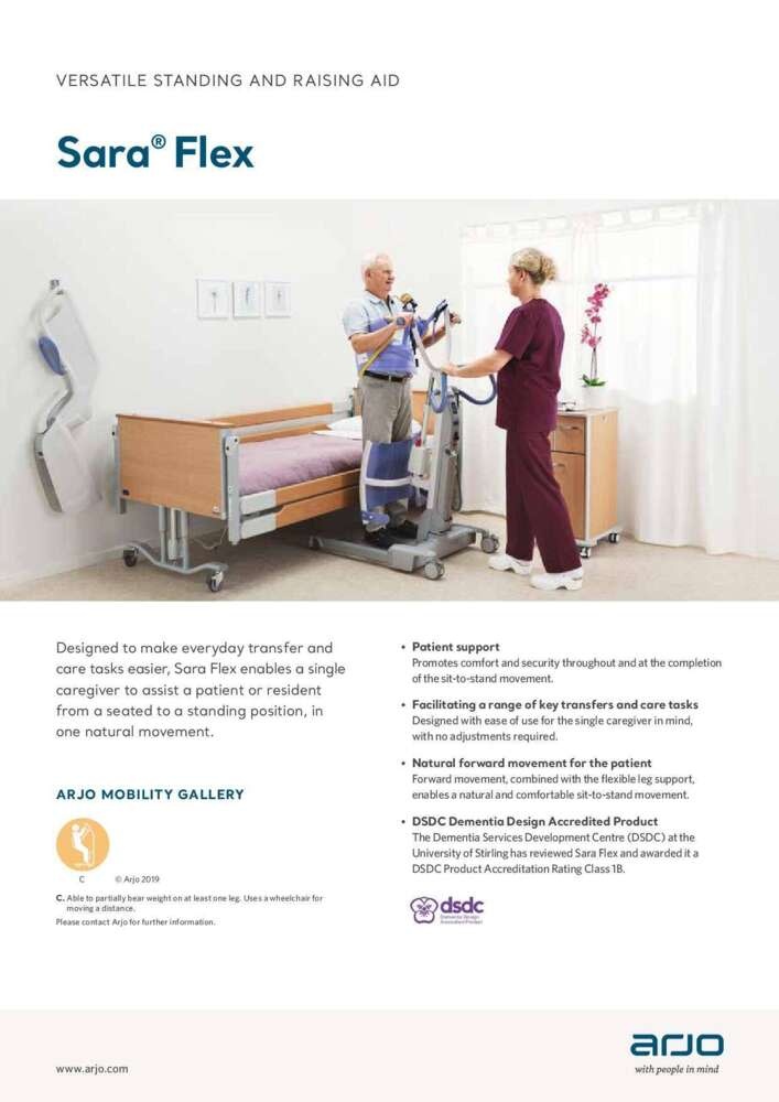 Arjo Sara Flex lift - Sit-to-stand movement aid