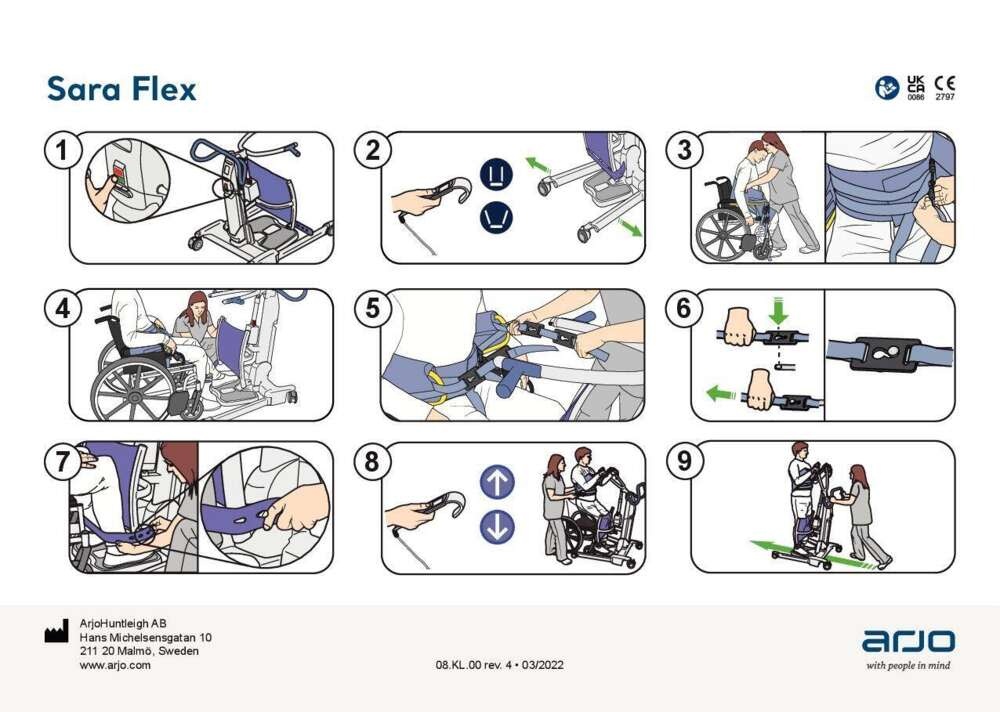 Arjo Sara Flex lift - Sit-to-stand movement aid
