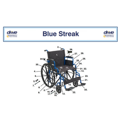 Drive Medical Blue Streak Replacment Fork Stem Bearing  Drive (Diagram Part#20)