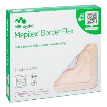 Mepilex Border Flex  7.5 cm x 7.5cm 3" x 3"