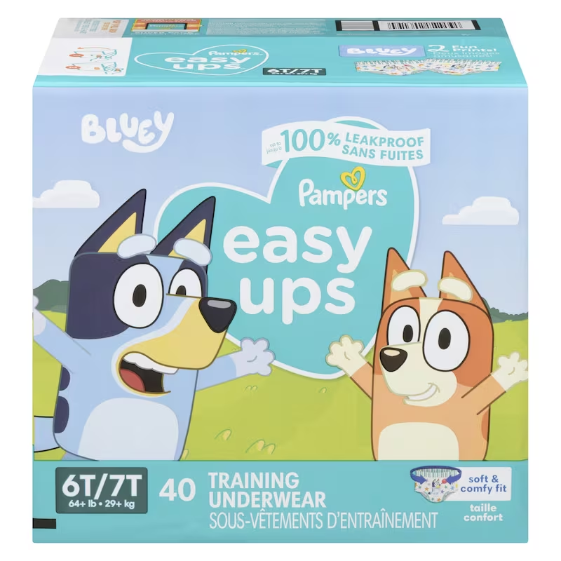 Pampers Pampers  6T-7T Training Underwear Pull Ups Bluey 40/bx