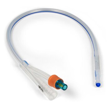 BRD-Bard 2-WAY 100% SILICONE FOLEY CATH 14FR 5CC, ELASTOMER RIBBED single