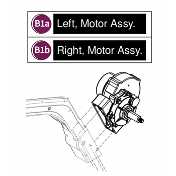 Pride Mobility Pride Replacement  Jazzy Ultra Light Motor Assembly (Left)