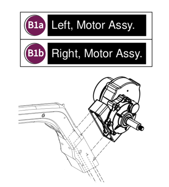 Pride Mobility Pride Replacement  Jazzy Ultra Light Motor Assembly (Left)