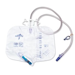 MedLine Medline Urinary Drainage Bag 4000ml W/ Luer-Lock Connection & Anti-Reflux Tower W/ Slide-Tap