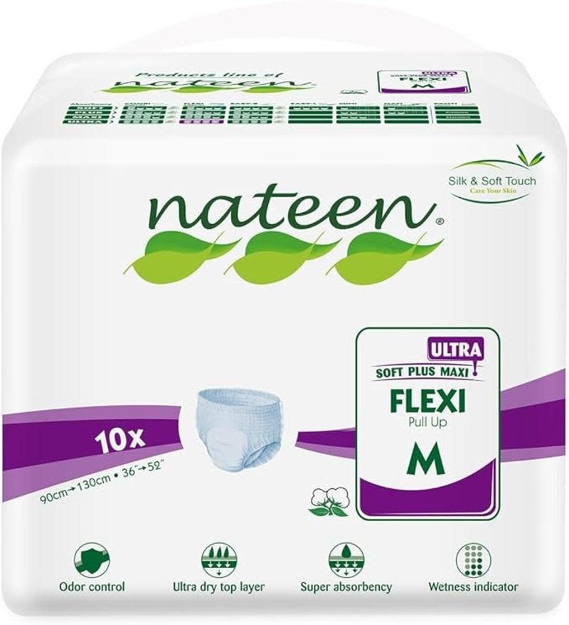 nateen Nateen Flexi Ultra Underwear Medium 4 bags of 10.  40/Bx