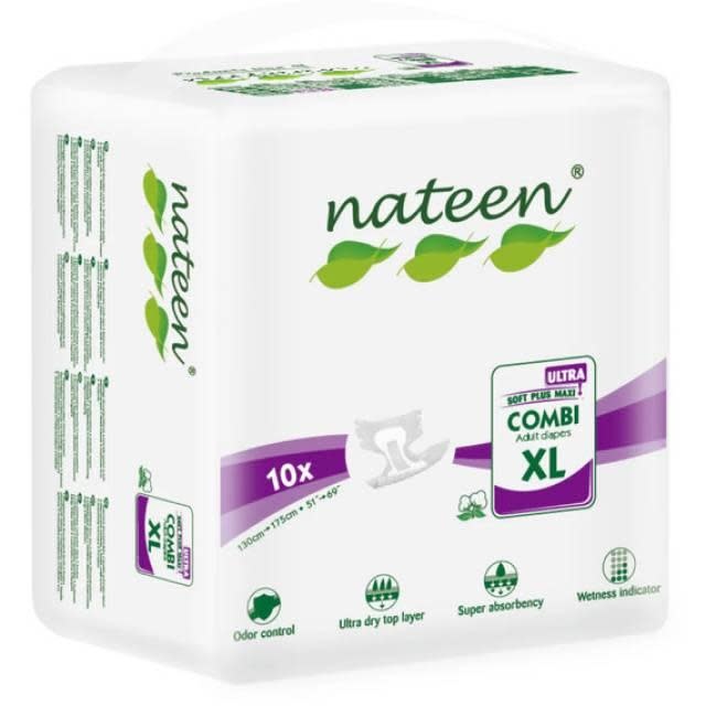 Nateen Combi X Ultra Large Briefs 8 bags of 10 80/BX