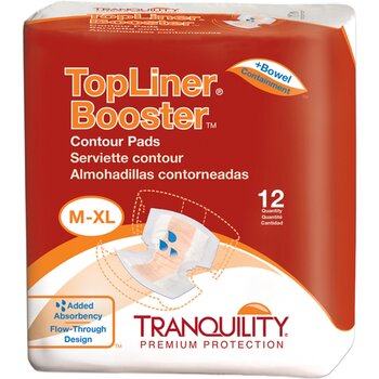 Tranquility TopLiner 2 Booster Contour Pad, 21.5” x 13.5”  12/bag
