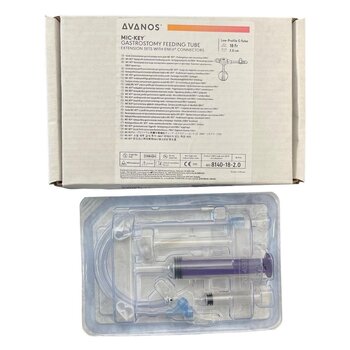 AVANOS Mic-Key Low-Profile Gastrostomy Feeding Tube Extension Set W/ Enfit Connector 14fr 1.5cm