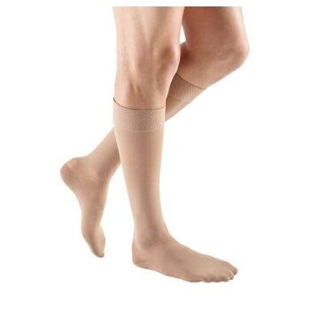Mediven Mediven Plus 20-30 mmHg Compression Knee High Silicone Band Petite Cashmere SZ 4