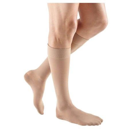 Mediven Mediven Plus 20-30 mmHg Compression Knee High Silicone Band Petite Cashmere SZ 4