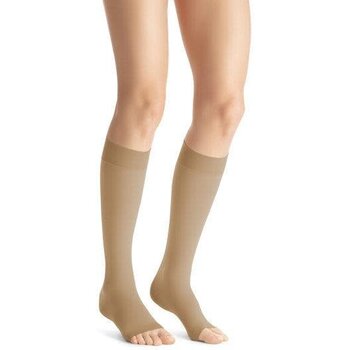 JOB-Jobst JOBST Opaque Knee High SoftFit Stockings, Open Toe 20-30 mmHg Natural